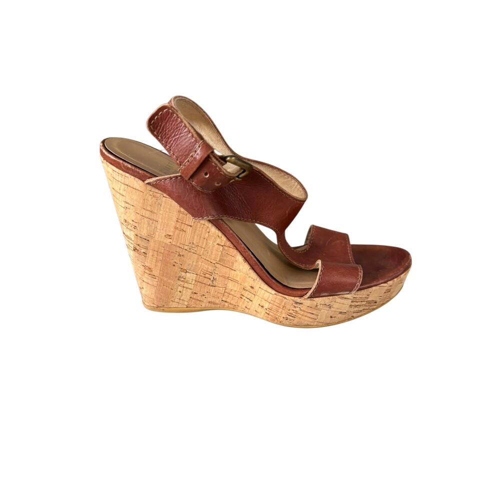 Stuart Weitzman Wedge Sandals Heels Size 7.5 M - Picture 6 of 15
